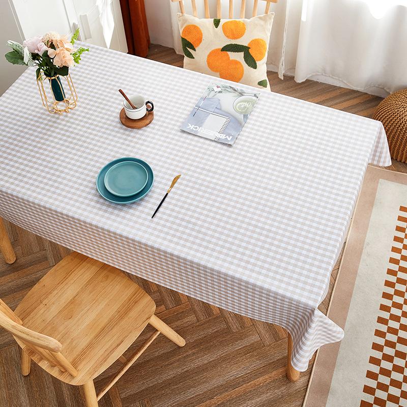 PVC Tablecloth Waterproof and Oil-proof Disposable Tablecloth Ins Style Rectangular Dining Table Cloth Coffee Table Table Mat
