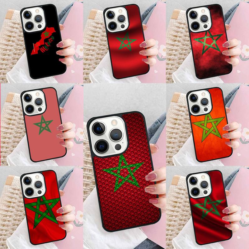Maroc Morocco Flag Coat Of Arms Phone Case For iPhone 17 Air 15 16e 14 13 Pro Max Coque 12 11 Pro Max PLUS Cover