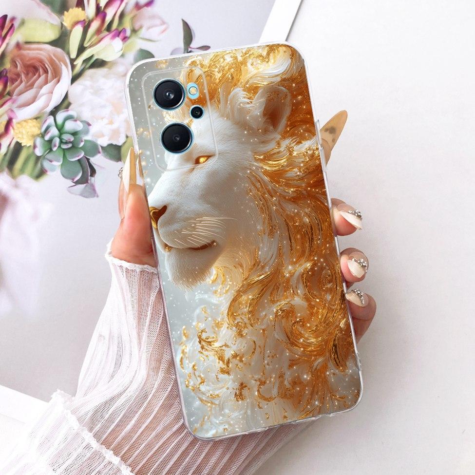 For Realme 9i 4G Case RMX3491 Transparent Cute Cat Fashion Butterfly Funny Painted Casing For Real me 9i 4G Cover