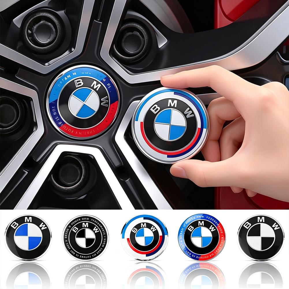 4Pcs 56mm Wheel Center Caps Emblem Badge Interior Sticker Accessories For BMW G80 G06 G07 G42 SD47 G14 G15 G16 F82 F20 F21 F83 M2 M3