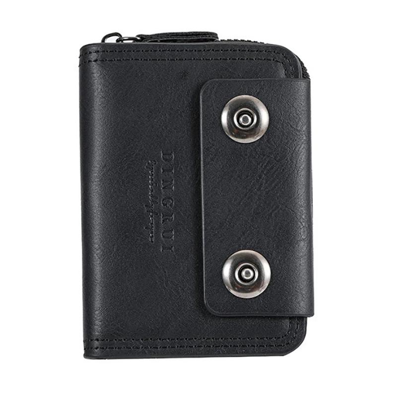 New Zipper Three Fold Wallet Multifunctional Men Card Holder Casual Male Coin Purse ID Card Holder Business Clutch Bag