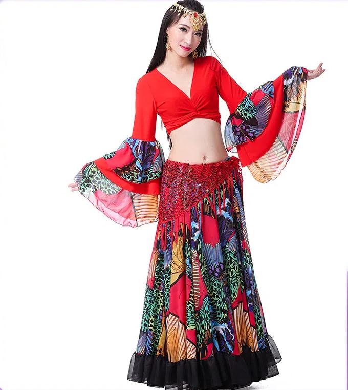 Oriental Dance Swinging Skirt Flower Skirt Set Belly Dance Skirt Swinging Dance Skirt Belly Dance Skirt Set