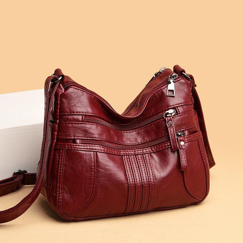 Women's Bag Crossbody Bag Fashionable and Versatile Multi-layer Women's Middle-aged Mother Shoulder Bag