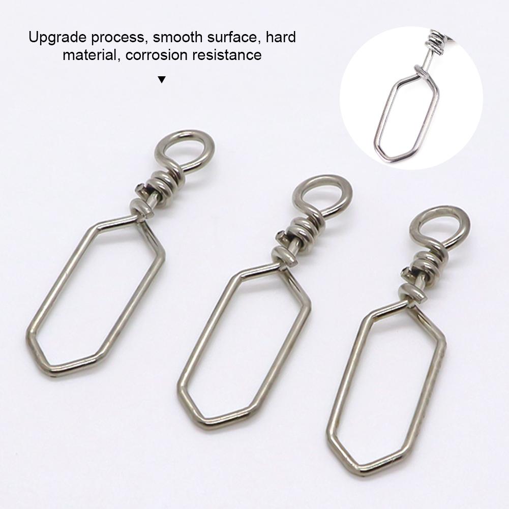 10 buc conector cu pini pătrați din oțel inoxidabil rezistent la coroziune, cârlig de conversie rapidă, accesorii de pescuit maritim