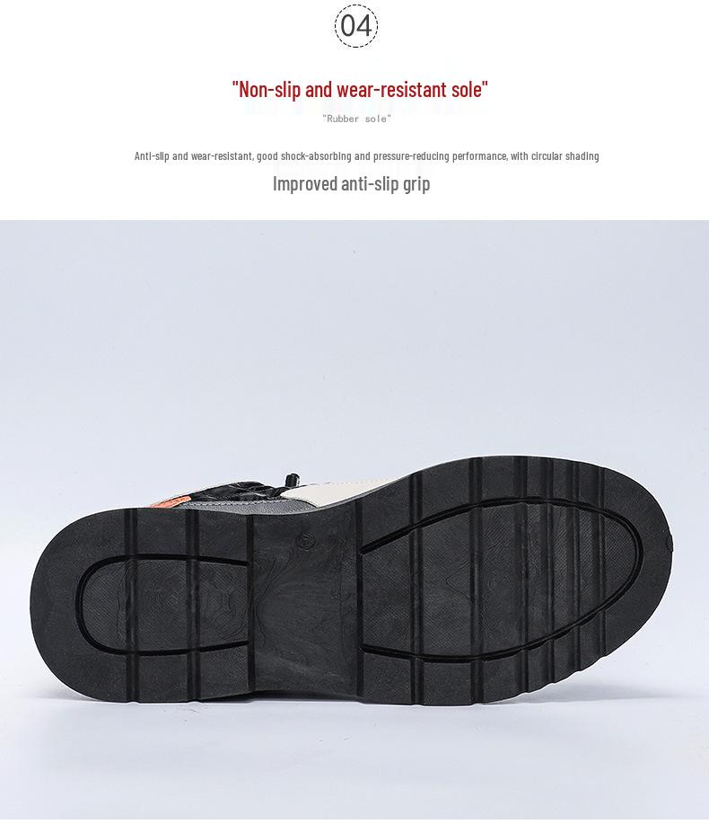2025 Men's Plus Size Fleece-Lined Winter Work Boots - Warm, Low-Top, Casual, Trendy Sports Cotton Shoes