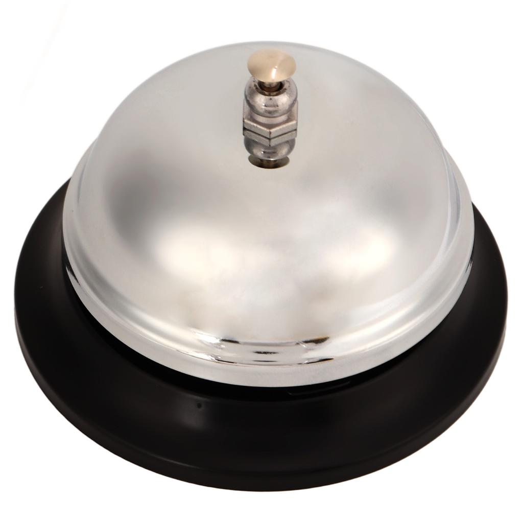 Desk Bell Crisp Ringtones Chrome Polished Alloy Office Bell Compact Structure Call Bell Kitchen Bell for Dining Room Bar
