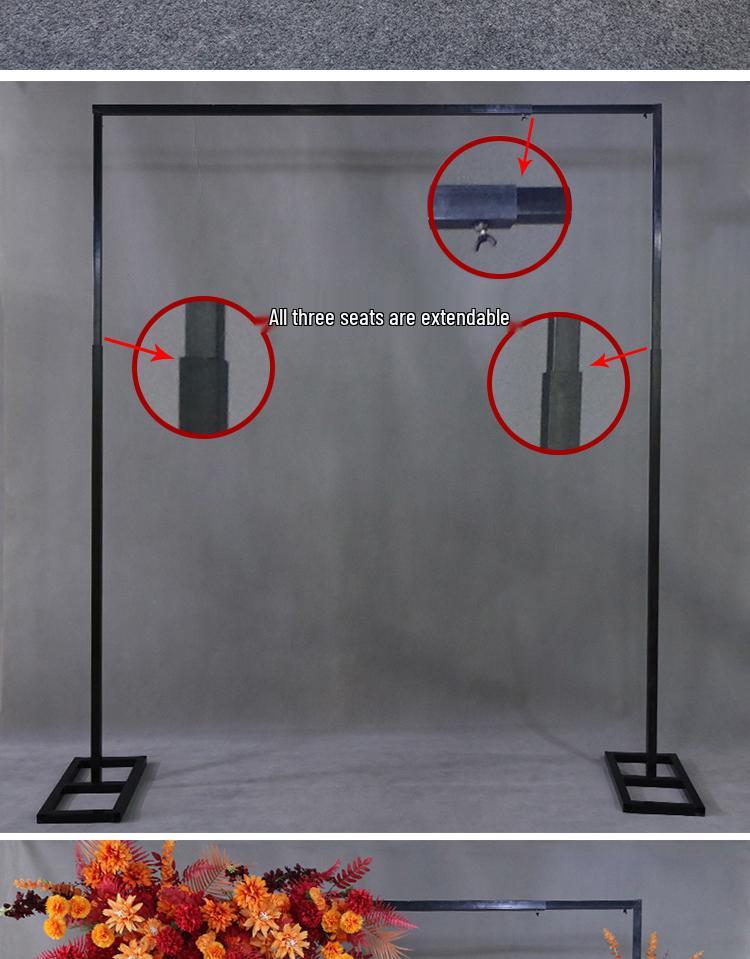 Autumn Mori Style Wedding Photo Booth Wrought Iron Arch Decoration