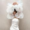 Elegant Bride Detachable Sleeves Bowknot Fairy Sleeves Fashion Puff Wedding Arm Sleeves  Women Lady