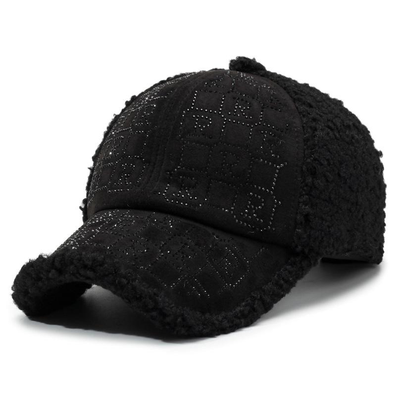 Female Autumn and Winter Hot Diamond Outdoor Warm Cap