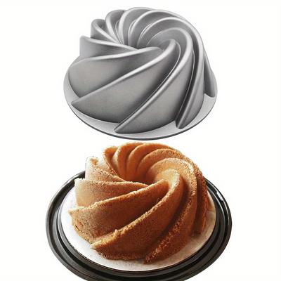 9 Inch Auger-type Cake Pan Aluminium Kitchen Accessories Decoration Birthday Valentine’s Wedding DIY 3D Charlotte Cake Mold