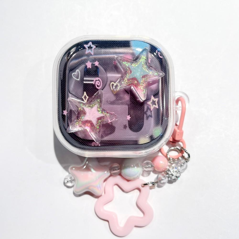 Butterfly Flower Earphone Case For Samsung Galaxy Buds 4 Pro Buzz 4 Pro Cover Rabbit Star Puppy TPU PC Headphone Accessories