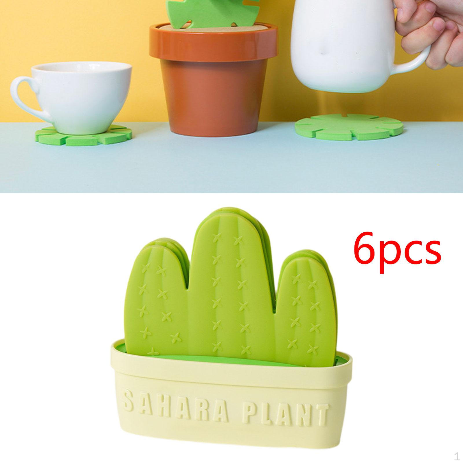 

Подставки под стаканы, набор термостойких ковриков, защитные коврики, креативные подставки под тарелки в форме растений, подставки под напитки бежевый