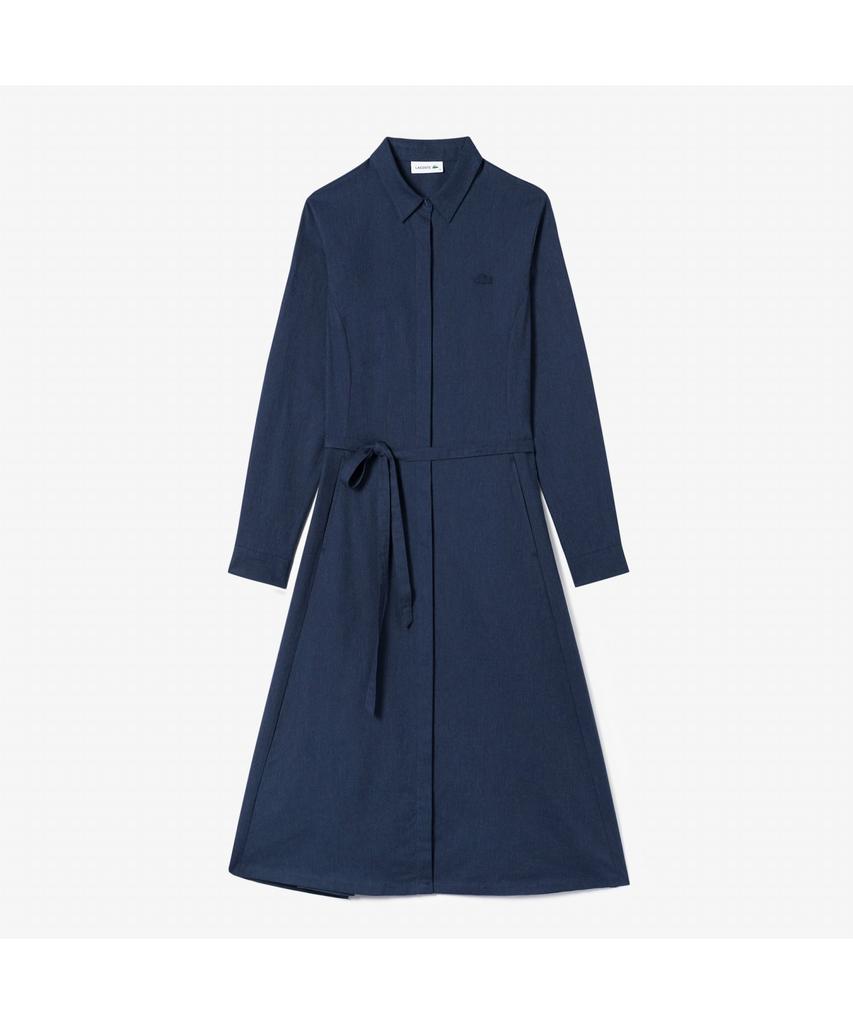 Lacoste Women'S Flannel Woven Long Dress Ef896E-54N Hde