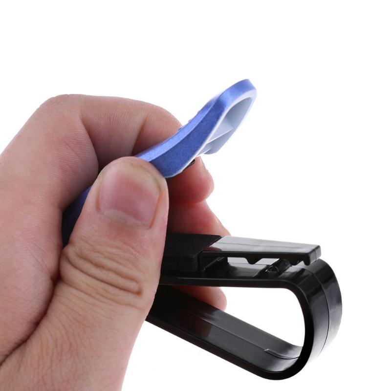 1Pc Universal Car Sun Visor Glasses Holder Clip Sunglasses Eyeglass Clip Plastic Ticket Receipt Card Clip  Auto Accessories