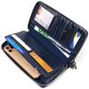 Geräumige Clutch für Damen aus echtem Leder mit Prägung CANPELLINI 21919 Blau