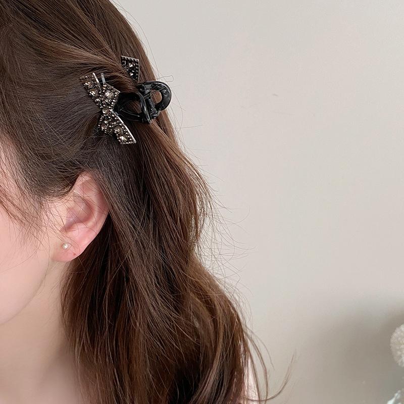 2Pcs Shining Hair Claw Hairpin Princess Headwear Bow Shaped For Y2K Girls Women Headwear