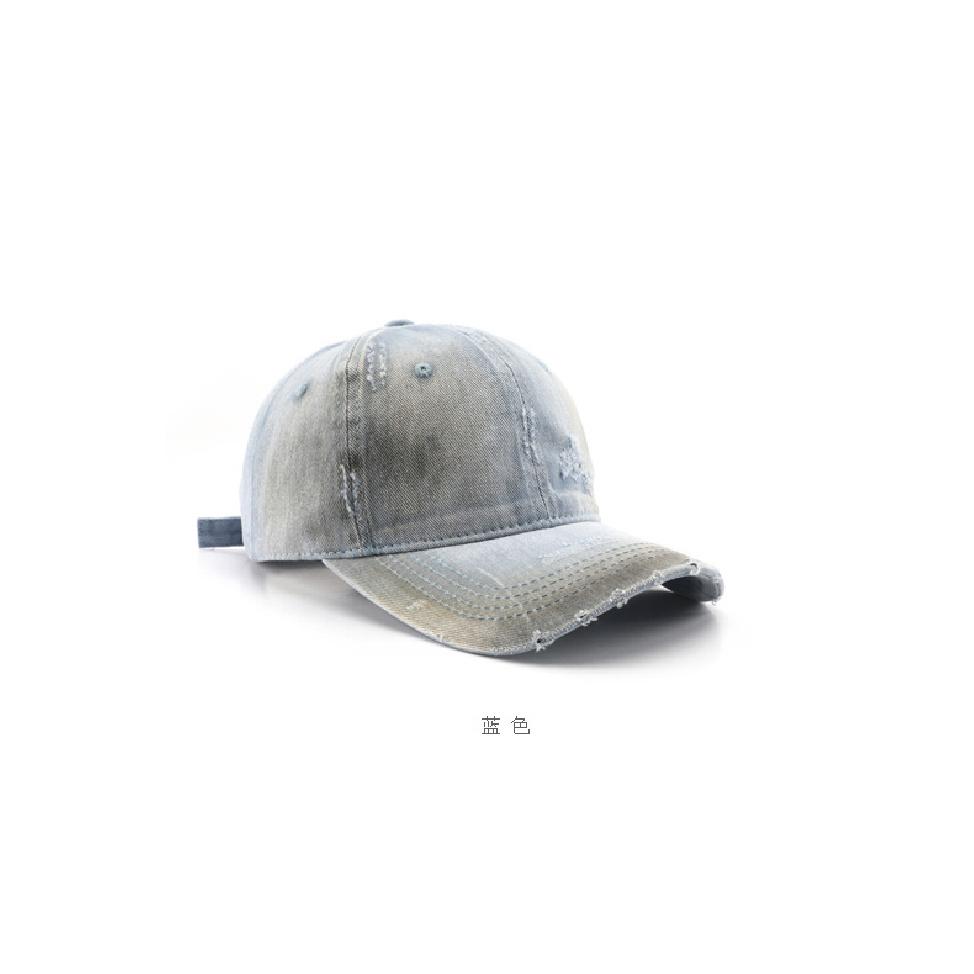 Women's washed and distressed solid-color baseball cap, suitable for outdoor activities, men's travel hat, sun protection and shading