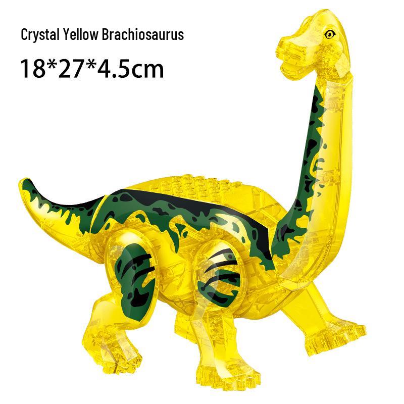 Jurassic Dinosaur Building Blocks: Assembled T. Rex, Brachiosaurus, Carnotaurus, Dilophosaurus