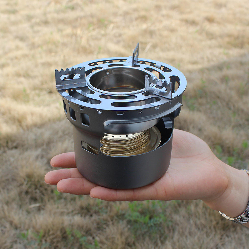 Camping Gear Accessories Alcohol Stove Outdoor Furnace Portable Mini Barbecue Camp Cooking Supplies Hiking Sports Equipment