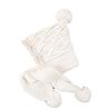 Lace Trim Integrated Winter Set Windproof Earflaps Winter Hat Soft Knitted Hat Scarf Set  For Girls