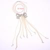Light Luxury High-End Full Diamond Bow Pearl Tassel Necklace Banquet Runway Dress Accessories For Women Gift