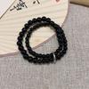 Elegant Beaded Black Bracelet Stone Chain Bracelet Elegant Beaded Bracelets for Women with National Style Ancient Charm