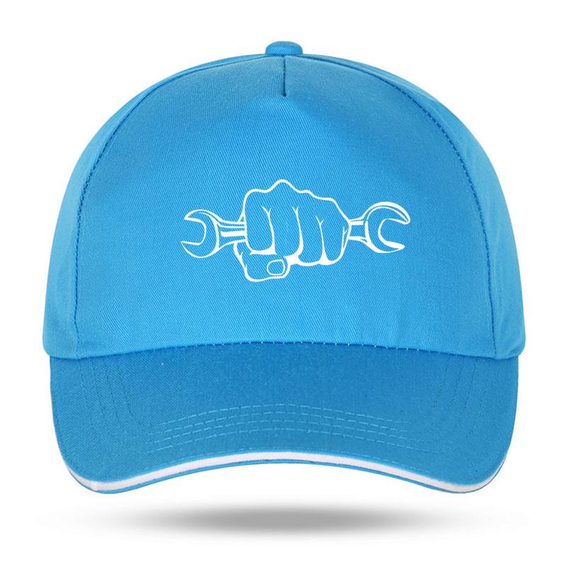 New Unisex Women Fashion Mechanic Holding A Wrench Funny Baseball Caps for Hip Hop Cotton Trucker Cap Bone Dad Hats