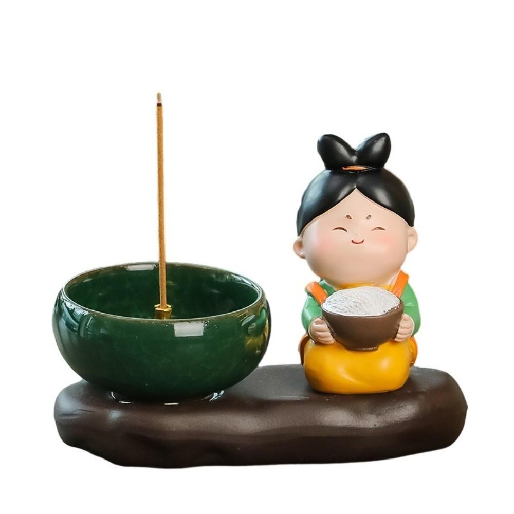 Creative Cartoon Girl Incense Burner Tang Dynasty Lady Cute Sticks Incense Tray Housewarming Gift