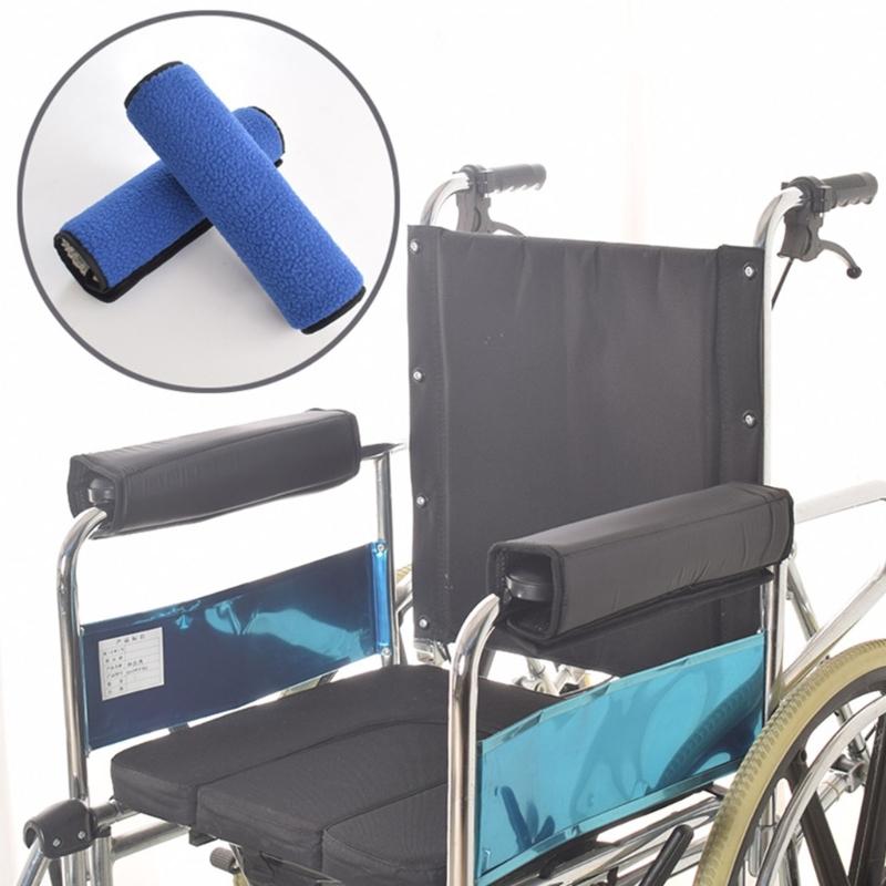 2 Stück bequeme Armlehnenbezüge für Rollstühle, Armlehnenpolster aus wasserdichtem Stoff und Baumwolle für mehr Sicherheit und Unterstützung bei der Pflege älterer Menschen