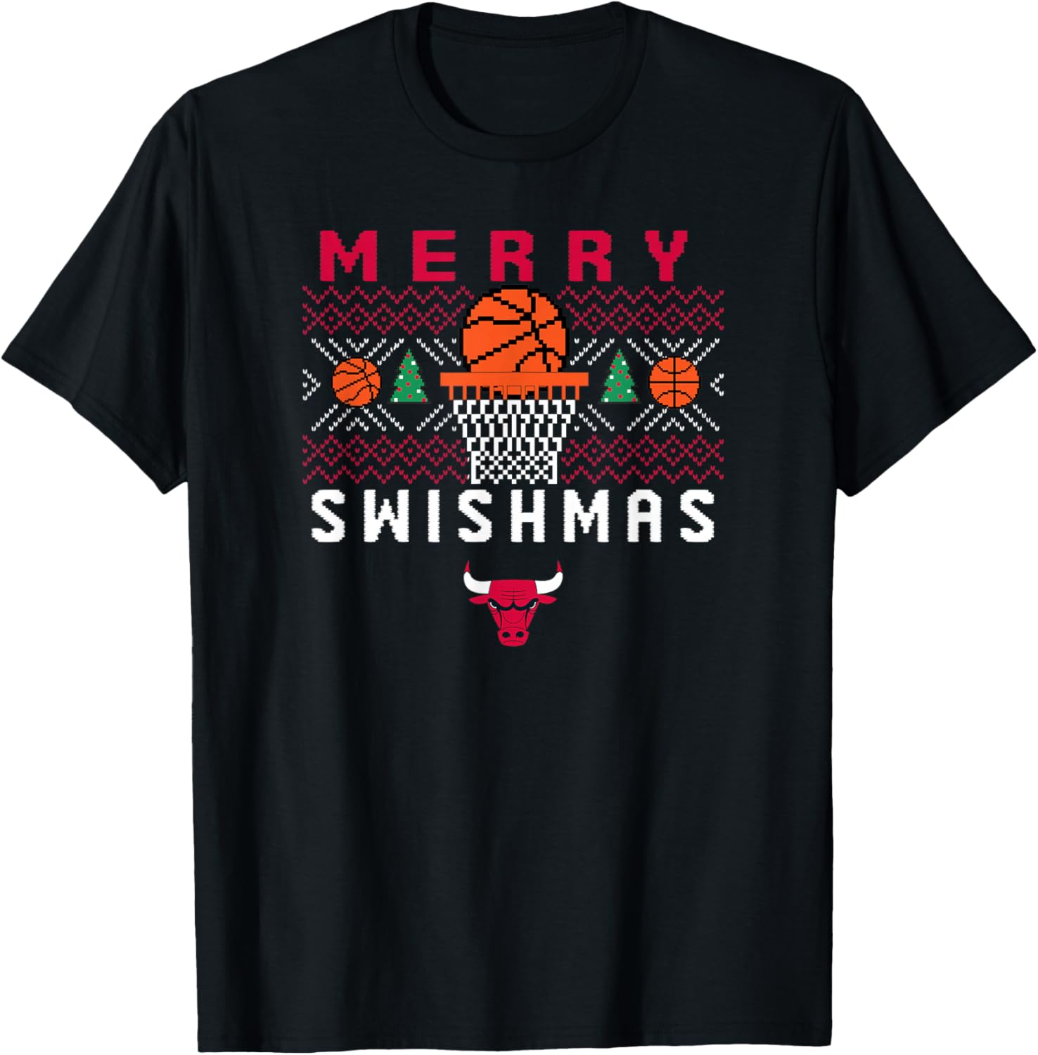 Мужская футболка NBA Chicago Bulls Merry Swishmas S разноцветный