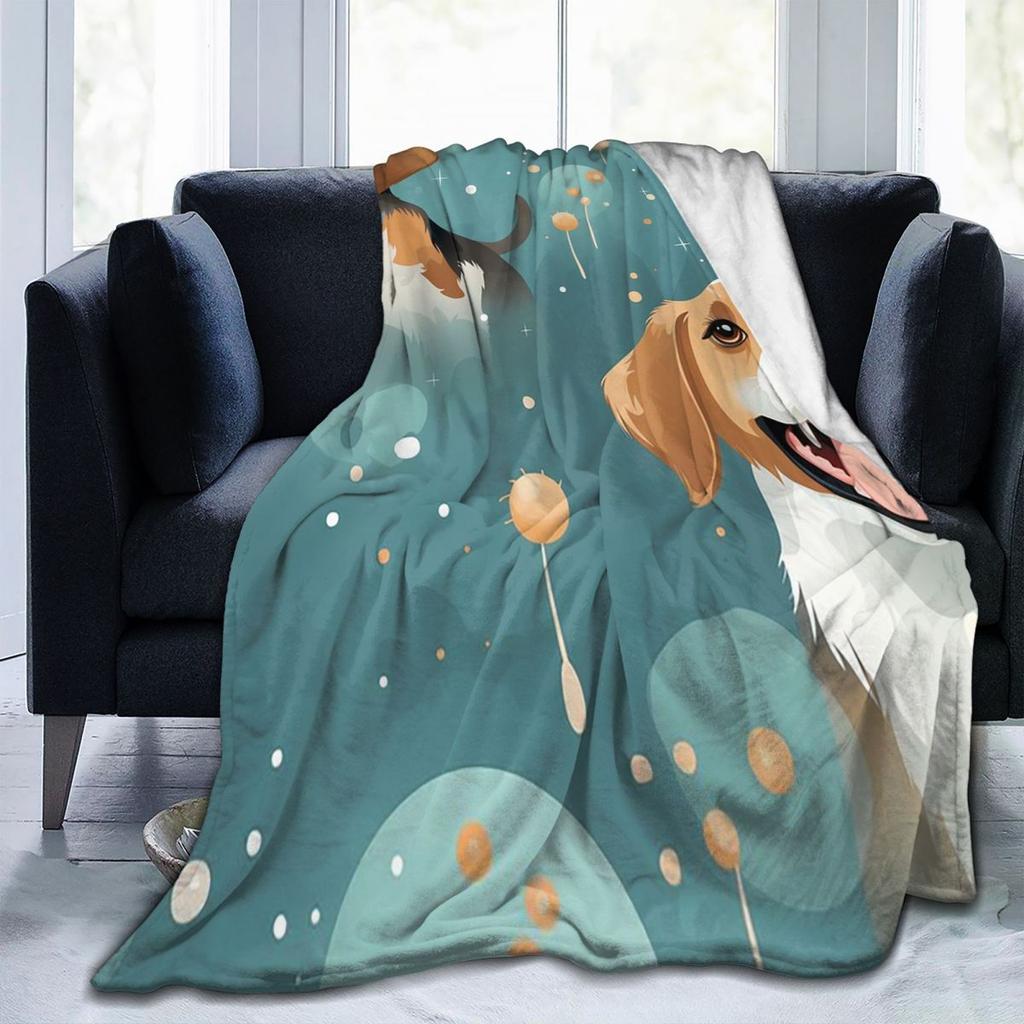 A Beagle Dog With Sparks Embodies Energetic Canine Playfulness Blankets Flannel Sofa Throw Blanket Breathable Throws Bedspread