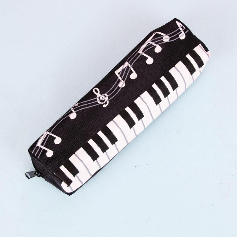 Creative Music Piano Design Pen Bag Square Oxford Cloth Stationery Storage Pouch For Boys Girls School Supplies