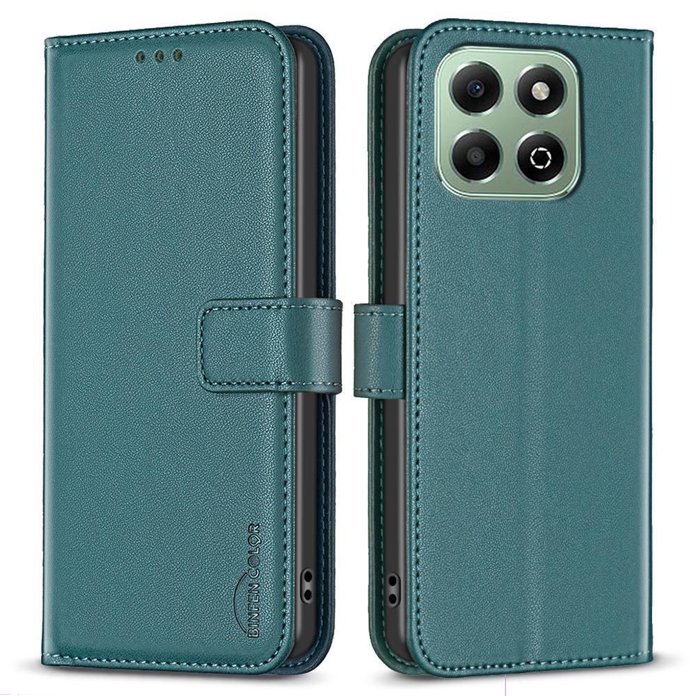 BINFEN COLOR BF17 For Honor X6b 4G Leather Case Wallet Flip Phone Cover