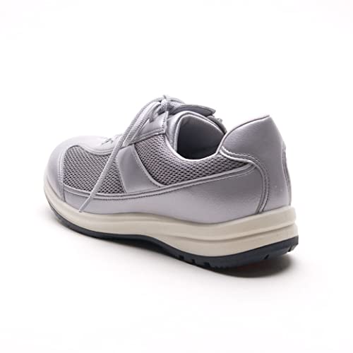 Asahi Medical Walk Walking Shoes, Medical Walk WK L030, Women's, Silver, Size 23.0cm, with SHM technology to prevent knee problems