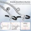 Sex Handcuff Collars Kit Fetish Nipple Restraint  Open Leg Waist Ankle Cuffs Nipple Clamp Chain Eye Blinder Adult SM Game