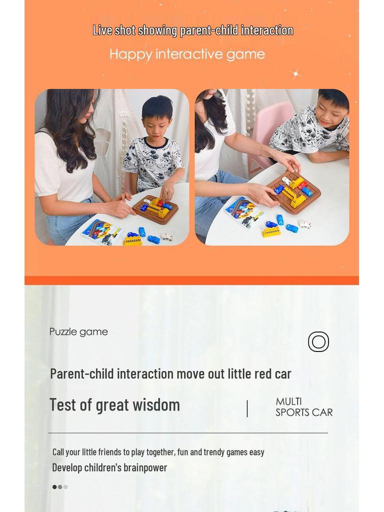 Kids’ Huarong Road Racing Car Puzzle: Math & Problem-Solving Challenge for Kindergarten