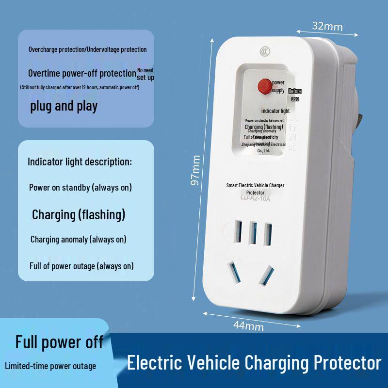 Electric Vehicle Charging Power-off Protector Timer Extension Cord