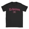 Men Lebanese Flag of Lebanon T Shirts Pure Cotton Tops Funny Short Sleeve Round Collar Tees Plus Size T-Shirts