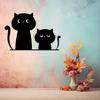 Metall-Wandkunst Katzen-Skulptur Eisen-Dekor für Wohnzimmer Garten Weihnachtsgeschenk