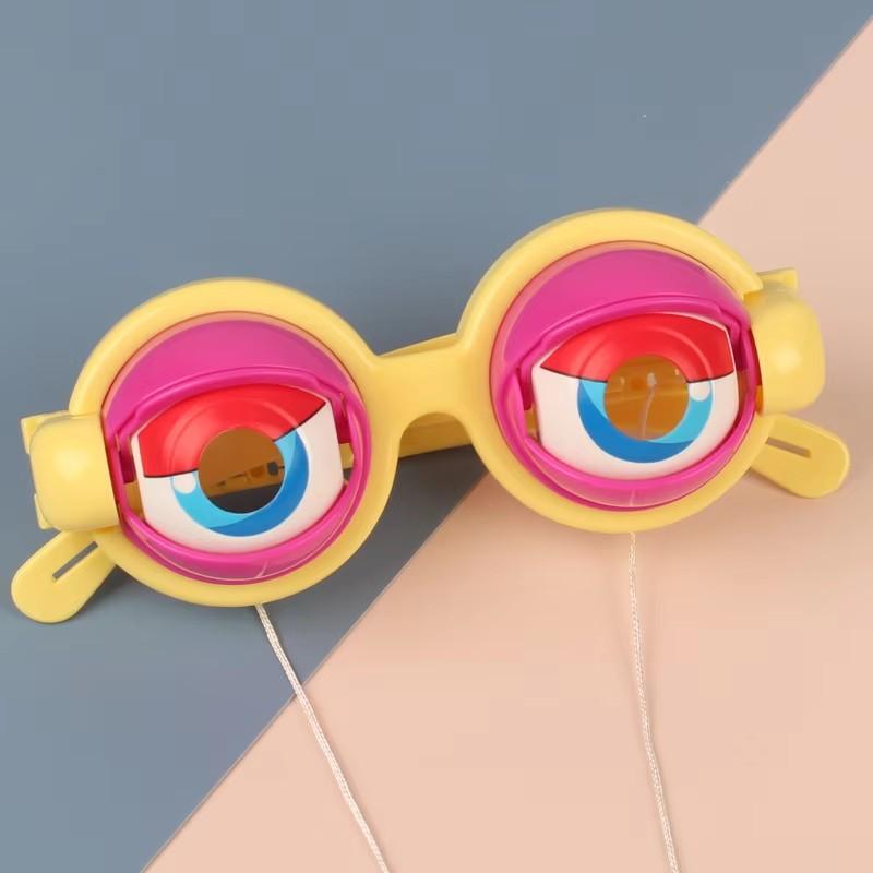 1 Stück Lustige Brille Verrückte Augen Requisiten für Erwachsene Kinder Verrückt Blinzelnd Große Froschaugen Spielzeug Zubehör für Party Weihnachten Halloween