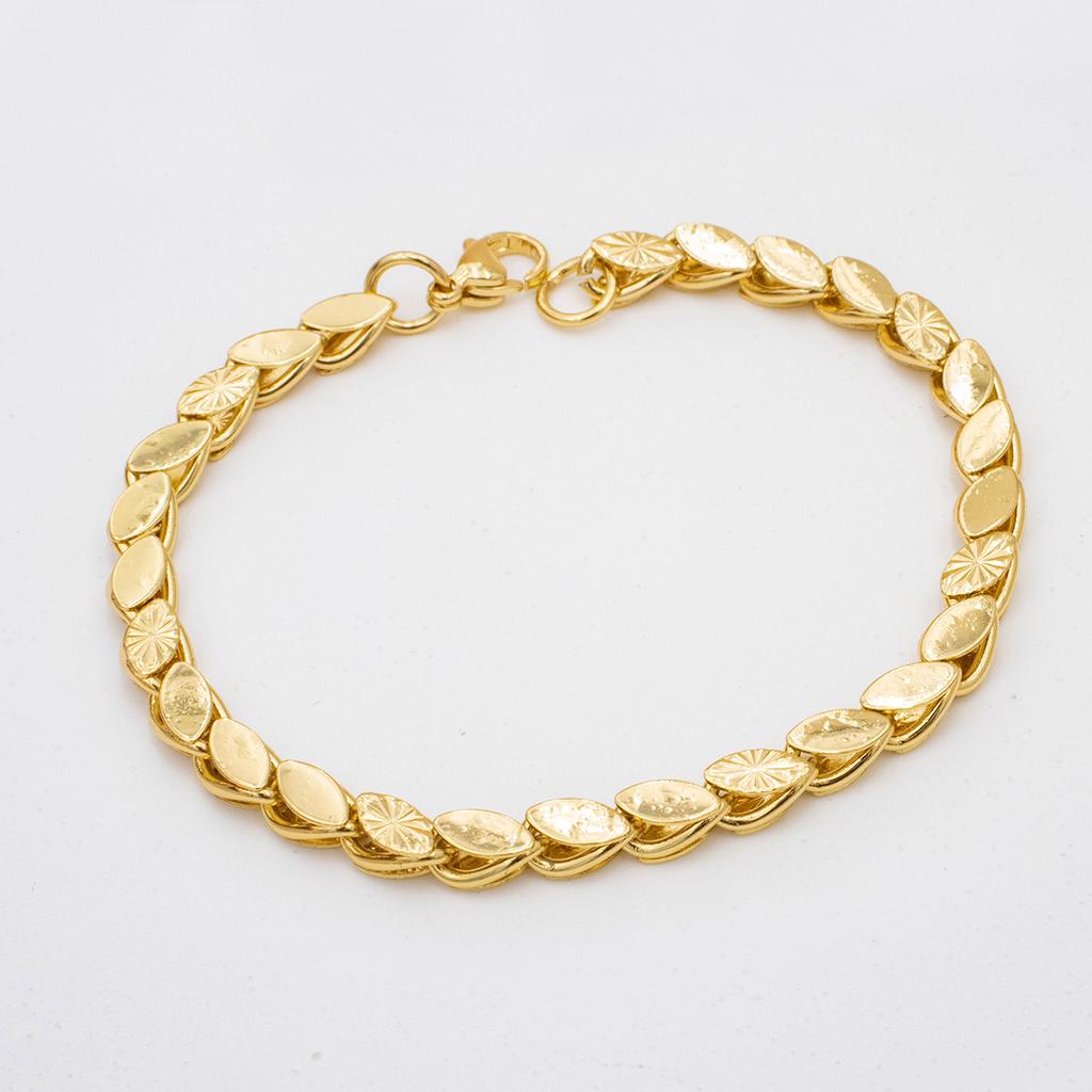 New Luxury Gold Color Interlayer Bracelet - Stainless Steel Jewelry for Women, Hypoallergenic Gift & Party Bangles Accessories
