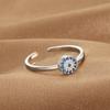 YILUOCD Blue Cubic Zirconia Evil Eye Open Ring for Women Turkish Devil Eyes Stackable Adjustable Rings Jewelry for Protection