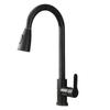 YIXI Gunmetal Gray Stainless Steel Pull-Out Kitchen Faucet