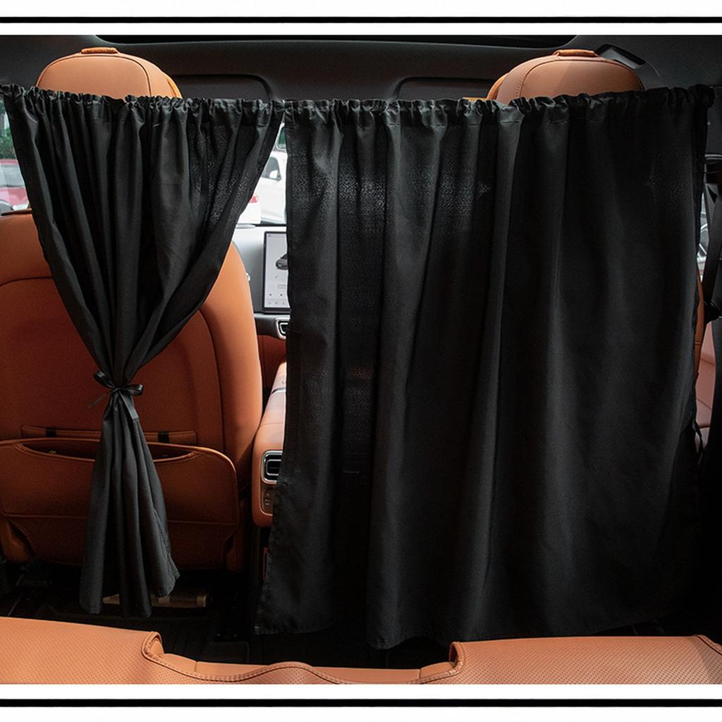 Set mit 3 Sichtschutzvorhängen für Auto, SUV, Van - Enthält 1 Trennvorhang für den Rücksitz & 2 Seitentrennvorhänge für Camping & Schlafen