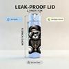 1PC Cool Gangster Teddy Bear Character Print 750ml Color Plastic Sports Water Bottle Leakproof Flip Straw Lid Suitable for Sports Office Home Use