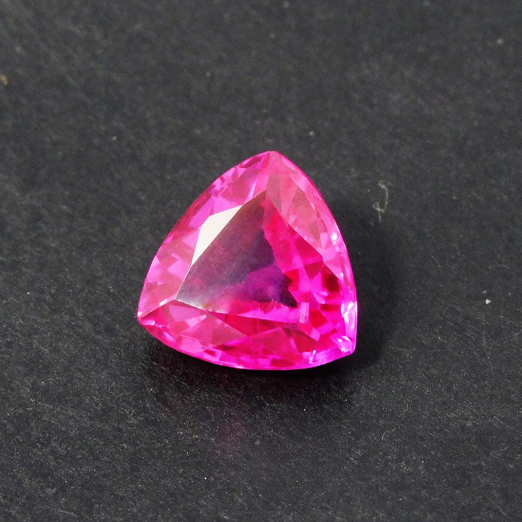 Loose Gemstone Natural CERTIFIED 5.15 Ct Trillion Cut Pink Ruby Ring Size