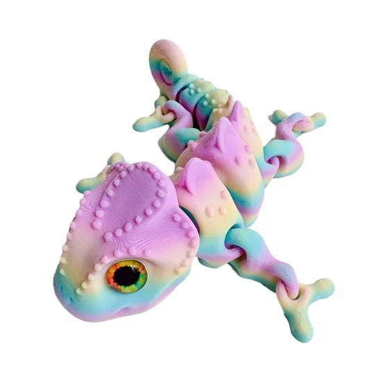 3D-gedrucktes Chamäleon Gelenkiges Flexibles Tierspielzeug mit Beweglichen Gelenken Stressabbau Fidget-Spielzeug für Erwachsene Heim- Büro- Schreibtischdeko