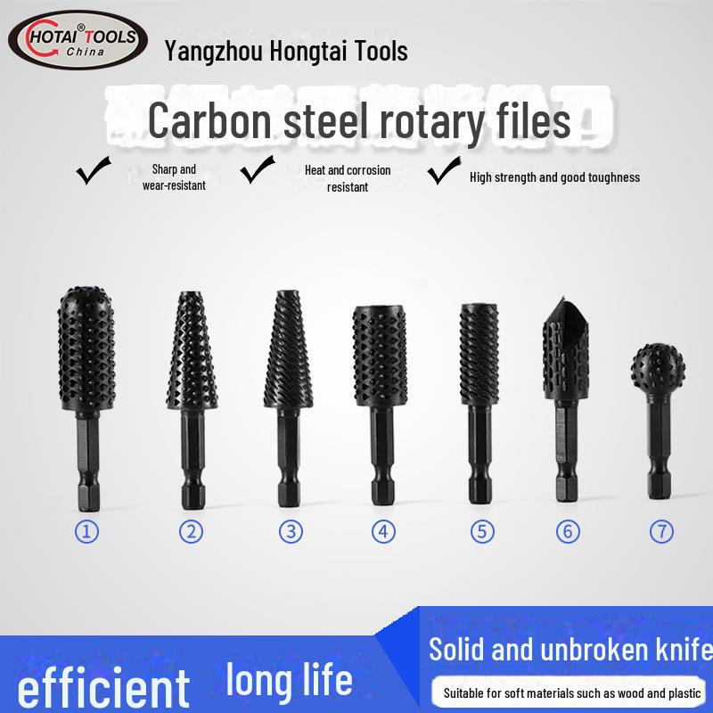 

Набор вращающихся напильников с шестигранной ручкой для резьбы по дереву - электрическая шлифовальная головка для обработки дерева и мягкого металла.