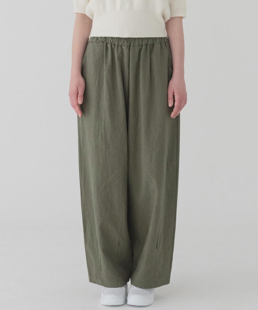 PIANER Comfortable Linen Balloon Pants (Khaki)