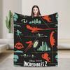 Gli Incredibili Mr. Incredibile Coperta Copriletto Flanella Cartone Animato Elastigirl Coperta Morbidissima per Letti Divani Trapunte